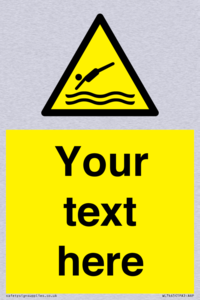 Custom Warning diving area